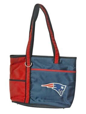 New England Patriots NFL Football Carryall Tote Bag Embroidered Logo Blue